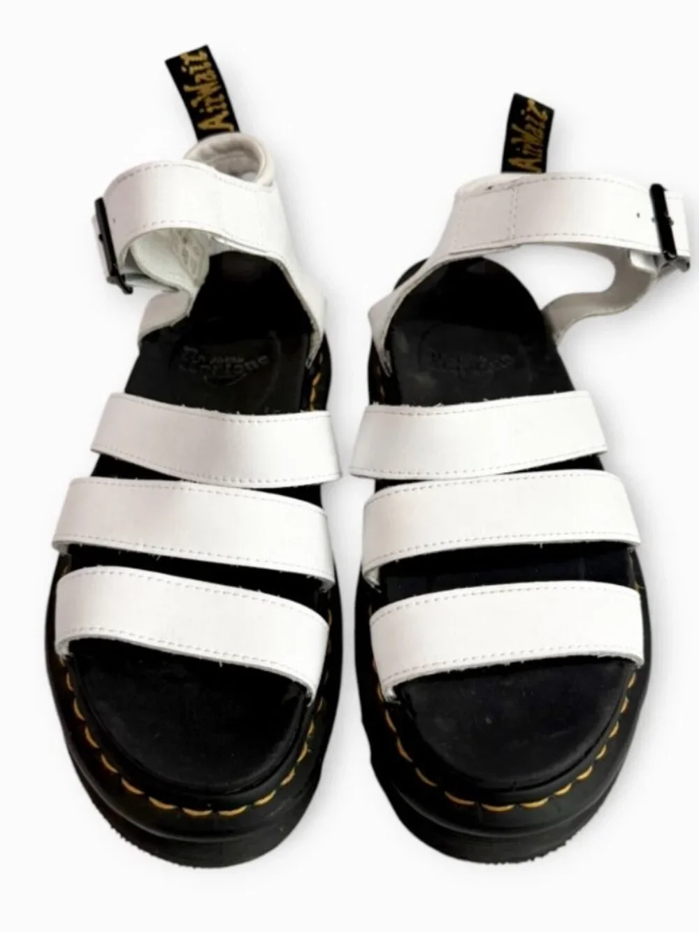 Dr. Martens Blaire Leather Strap Sandals Womens Size 7 White Docs